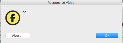 Responsive Video Action Error Message