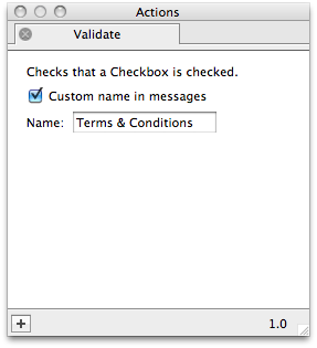 Validate Action Settings